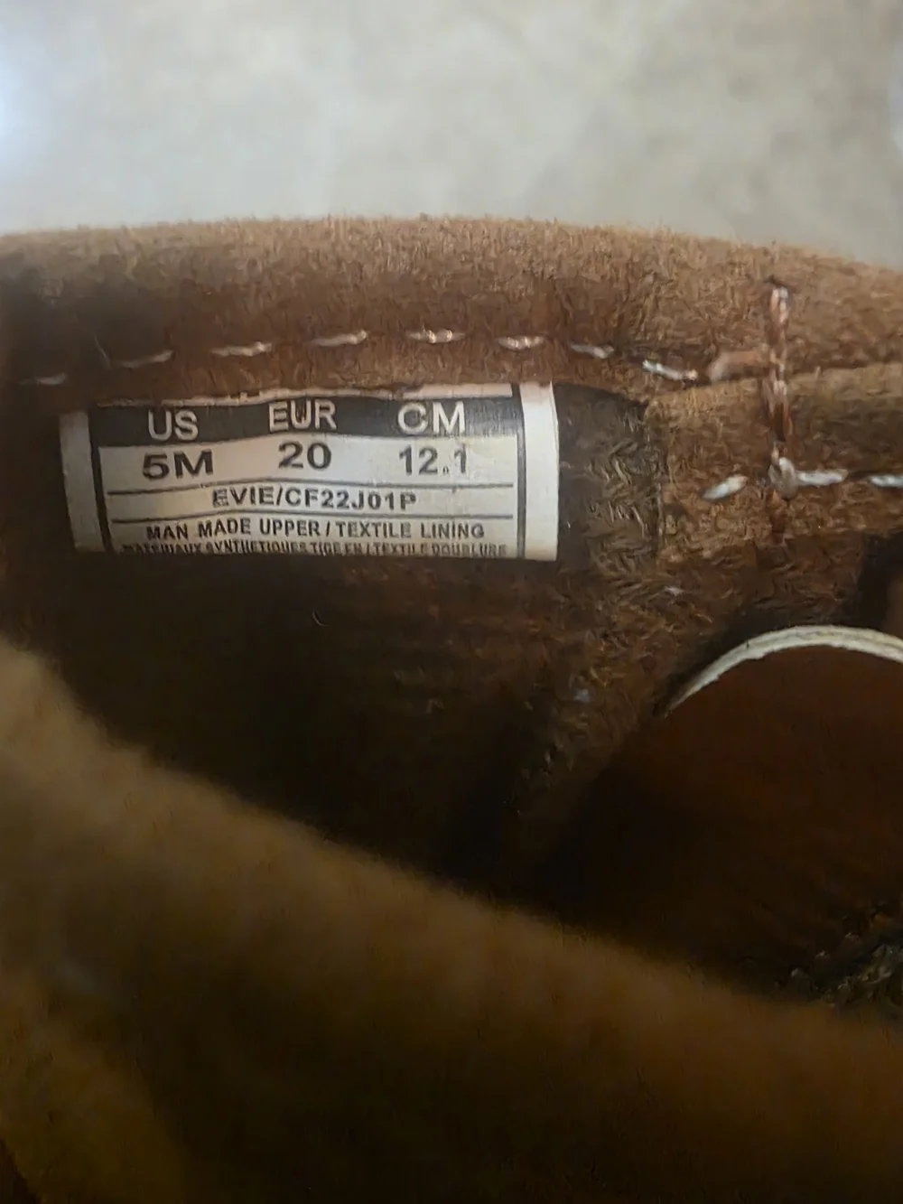 Girls Brown Western Cowboy Boots w/ Heart Detail & Side Zippers | Size 5 Medium